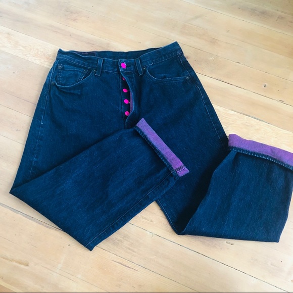 Levi's Other - 501 Levi’s pink label dark wash denim sz 30x26.5